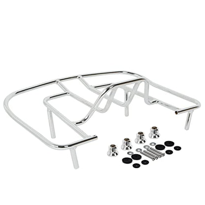 Green-L Rear Trunk Mounted Luggage Rack Fit for Honda 2001-2017 Goldwing GL1800 Motorcycle Chrome Tourbox Carrier - color: Style B chrome