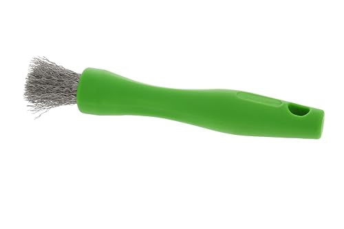 BrushAll® Wire Hand Brush with Ergonomic Handle and Tightly Packed Bristles for Kitchen, Garage, Indoor, Outdoor (Stainless Steel) Patent Pending - color: Stainless Steel