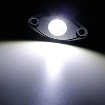 4 Pods LED Rock Light for Jeep ATV SUV Offroad Car Truck Boat - Map, Cargo, Trail Rig Lamp - Underbody Glow, Underglow, Neon - Waterproof 12V 24V - White - color: White, size: 4Pack LED Rock Light
