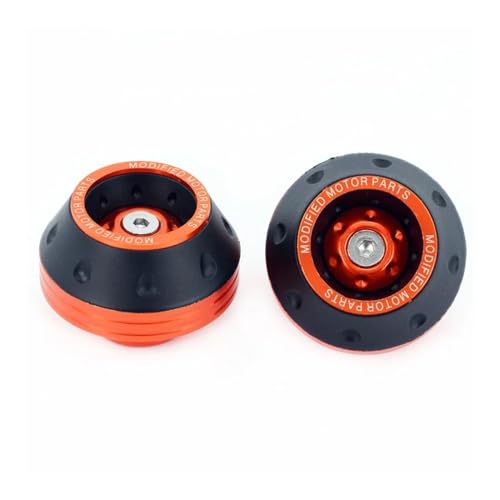 Motorcycle Frame Slider 4PCS Universal Motorcycle Wheel Protection Crash Cups Colorful Motorbike Protector Damping Moto Accessories - color: Orange x2