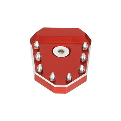 KLR650 Motorcycle CNC 3D Brake Pedal Red Rear Foot Extension Pedals Motorcycle Rear Pedals Footbrake Lever Pedal Enlarge Extension Pad Aluminum Alloy Compatible With KLR650 2008-2025 - color: Red