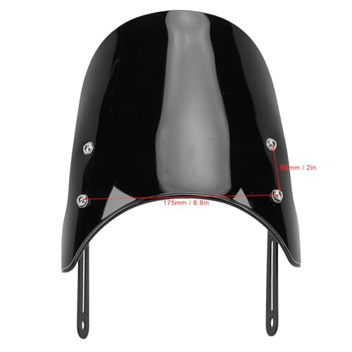 Motorcycle , Black Wind Deflector PMMA Panel Front Wind Deflector with Mount Bracket for Scrambler 400X 2023-2024, for Speed 400 2023-2024, for Street Scrambler 900 - size: Black