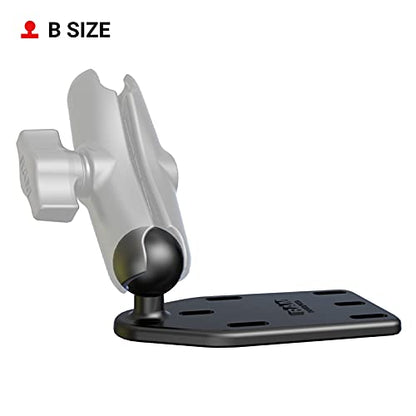 RAM Mounts Motorcycle Reservoir Cover Ball Base with Offset B Size 1" Ball, Brake/Clutch Mount Base RAM-B-346U