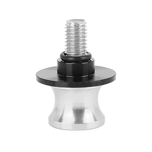 F FIERCE CYCLE 10mm CNC Swingarm Spool Stand Bobbin Starting Frame Screw Swing Arm Sliders Spools Universal Silver Tone for Motorcycle - color: Silver Tone