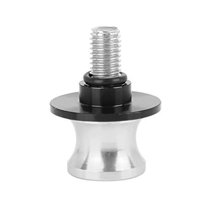 F FIERCE CYCLE 10mm CNC Swingarm Spool Stand Bobbin Starting Frame Screw Swing Arm Sliders Spools Universal Silver Tone for Motorcycle - color: Silver Tone