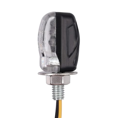 Justech 4 PCS Motorcycle Turn Signal Light, Universal 6LEDs Motorcycle Turn Signals Led Kit, DC 12V Waterproof Motorcycle Motorbikes Mini Turn Signal Indicator Amber Blinkers M6