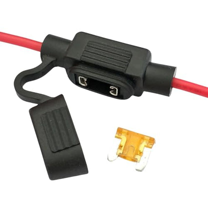 2Pcs Inline Fuse Holder Low Profile Mini APS ATT Add-a-Circuit Car Fuse Holder TAP Adapter 10A Blade Automotive Fuse Holder for Automotive Marine CFH-ILLPMI-PT10A30CM - color: CFH-ILLPMI-PT10A30CM