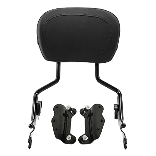TCT-MOTORPARTS Black Detachable Backrest Sissy Bar w/Docking Hardware Kits Fit For Harley Touring Street Road Glide 2009-2013 - color: Black #1(2009-2013)