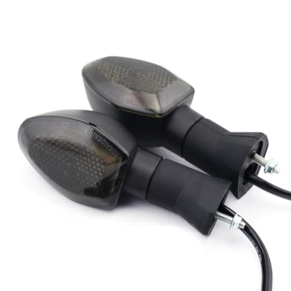 Motorcycle Turn Signals - Amber Light,12V, Halogen Indicator Light Waterproof Smoke Lens Fits SUZUKI DRZ 400S /GSX-S 750Z /GSX 1250FA SV 650X DL650 /V-Strom 650 (Pair) - color: Smoke