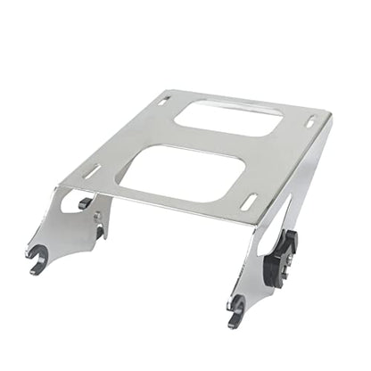 SWESG Detachable Two-Up Tour Trunk Rack Mounting Luggage Rack Fit for Harley Davidson Touring, Tour Trunk Rack Compatible for Street Glide Road Glide Road King Electra Glide 2014-2023 (Chrome-2) - color: 2014 UP Rack Chrome