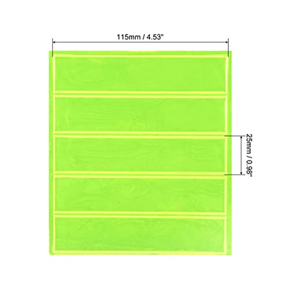 PATIKIL Reflective Stickers, 15 Pack 1 x 4.5" Waterproof Adhesive High Visibility Night Caution Warning Safety Tape Strips for Backpacks Bikes Helmets, Yellow - color: Yellow