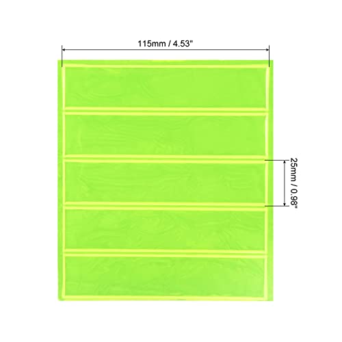 PATIKIL Reflective Stickers, 15 Pack 1 x 4.5" Waterproof Adhesive High Visibility Night Caution Warning Safety Tape Strips for Backpacks Bikes Helmets, Yellow - color: Yellow
