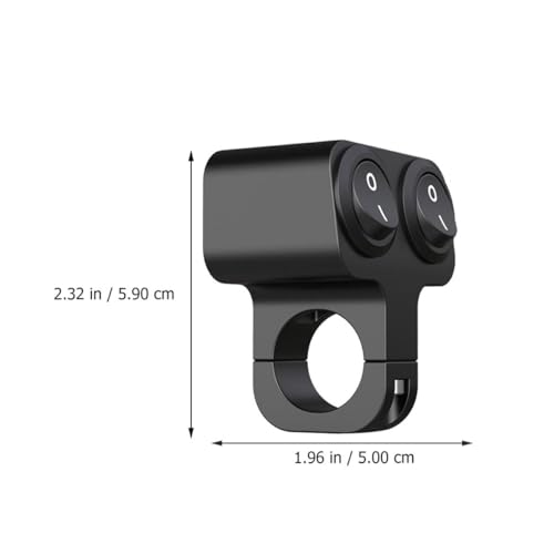 Motorcycle Handlebar Switch 22mm Waterproof Off Button Dual Toggle for Driving Lamp Control Compatible Motorbike Accessories and ATV Lights