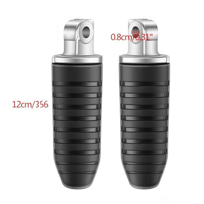 Rear Passenger Foot Pegs for Suzuki Hayabusa GSX1300R GSX650 GSX1400, Bandit GSF1250 GSX1250, V-Strom DL650 DL1000 - Anti-Slip Rubber Motorcycle Footrests Pedals Replacement (Silver & Black) - color: Black#Suzuki#Rear