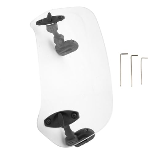 Universial Motorcycle Windshield Extension Wind Deflector Clear, Fits for Motobikes, Clip On Windscreen Windshield Extension Spoiler Air Deflector - color: Clear