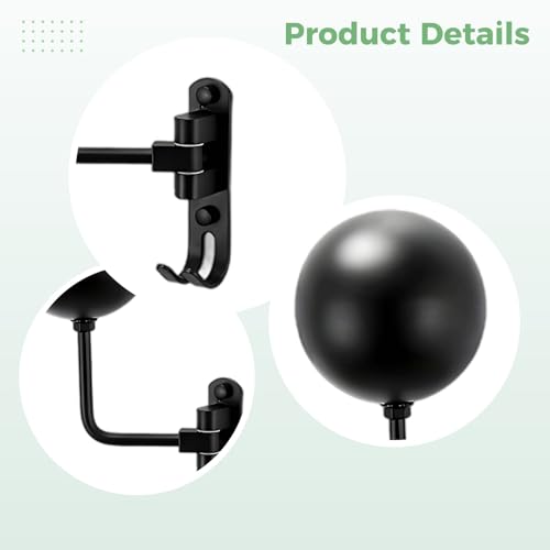 3 Pcs Motorcycle Helmet Rack, Plastic Wall Mount Helmet Holder with 180° Rotation, No Drill Helmet Hanger, Hat Storage Rack for Helmets Caps Gloves Keys