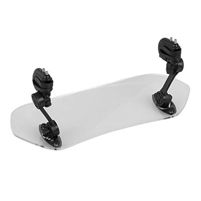 Clear Adjustable Clip On Variable Windscreen Extension Spoiler Blade Wind Deflector for Harley Suzuki Y-amaha B-MW H-onda K-awasaki With Windshield Models - size: Clear # Small