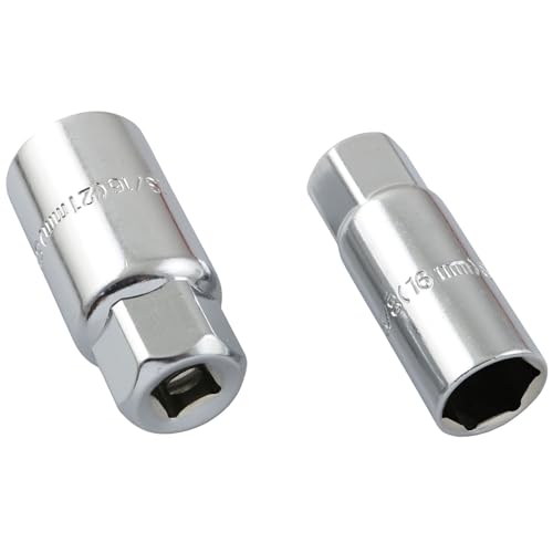 TAODAN 1 Set 3PCS Car Spark Plug Socket Wrench Steel Spark Plug Removal Tool 0.63x0.83inch For Motorcycle Lawn Mower Snow Blower Small Engine Equipment