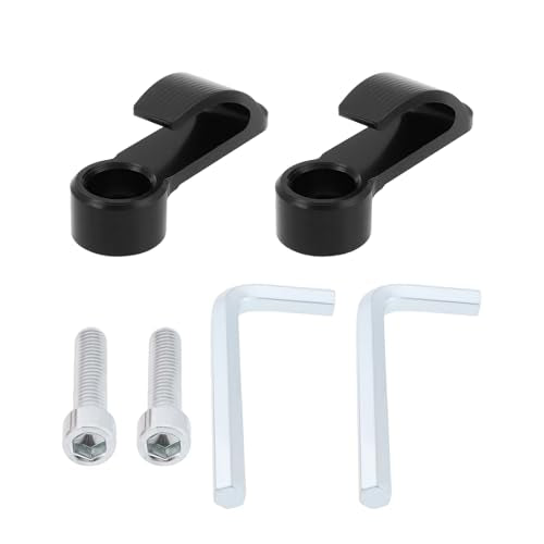 2Pcs Motorcycle Handlebar Hook CNC Aluminium Helmet Hook Suitable for Motorcycle Helmets Gloves Cups(Black) - color: Black