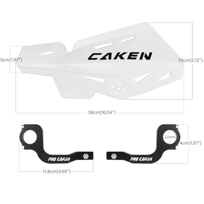 Universal 7/8" 22mm and 1 1/8" 28mm Dirt Bike Handguards CNC Bracket Handle Bar Hand Guards for Motocross ATV Scooter CRF KLX KX LTR TRX SX SXF EXC XCW Grizzly Hawk 250 Bicycles-White - color: White