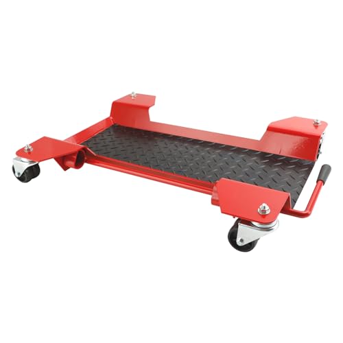 Bruce&Shark Motorcycle Center Stand Move Dolly Mover with 360 Degree Casters for Home Garage,Workshop, Display Room,500 lb Weight Capacity,Hardened Steel-Plate
