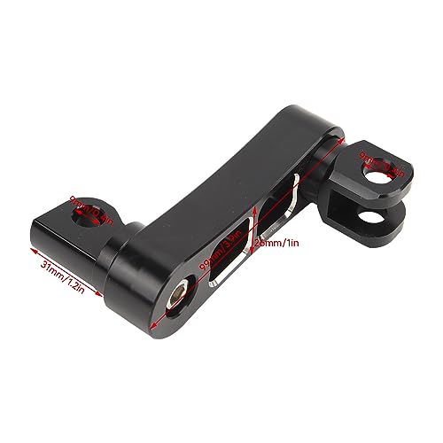 Foot Peg Highway Bracket Adjustable Foot Peg Extension Bracket Compatible with Motorcycles for Riders and Passengers - color: Black and White