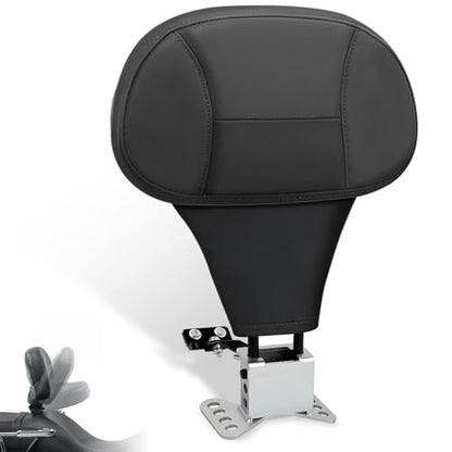 FOVPLUE Adjustable Rider Backrest,Detachable Plug-in Driver Backrest Pad w/Mounting Kit for Harley Touring 2009-2025,for CVO Road Glide Street Glide Tri Glide FLHTK/L Electra Glide Road King,Style 3 - color: Black Comfort Stitch Style