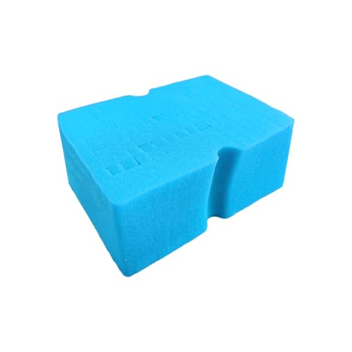 Car Wash Sponge, Large Scratch-Free Cross Cut Sponge for Soap and Rinseless Washing, Durable Ultra Soft Foam Grid Extra Absorbent Car Cleaning Sponge Pad, Car Accessories (Sky Blue) - color: Sky Blue