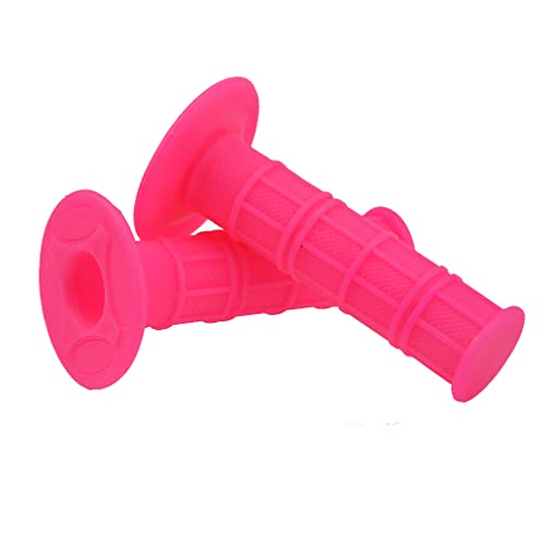 HIAORS Soft Rubber Handle Grips Compatible with Chinese Pit Dirt Motor Trail Bike Motorcycle 50cc 70cc 90cc 110cc 125cc 150cc CRF50 XR50 SSR YCF IMR Atomik Thumpstar BSE Apollo Kayo Stomp Parts Pink - color: Pink