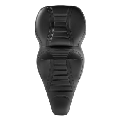 Rider Cushion, SLMOTO Motorcycle Seat Driver Passenger Seat for Harley Davidson Touring Electra Glide Road King Road Glide Street Glide1997-2007 Black - style: Black