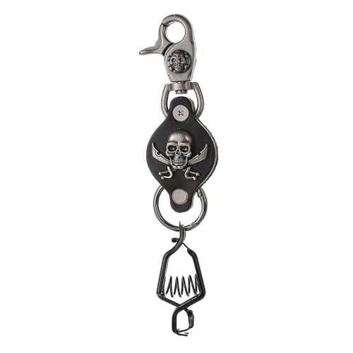 Heavy Duty Glove & Hat Clip with Carabiner, All-Metal Spring Clamp Work Glove Holder for Tool Belt, Harness, Backpack - style: Pirate