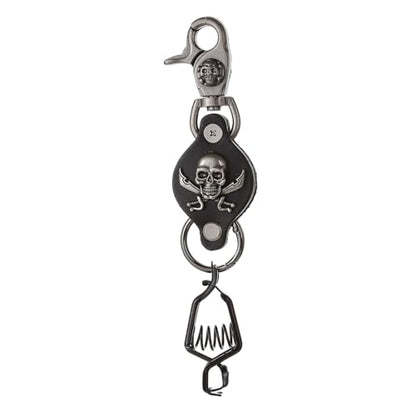 Heavy Duty Glove & Hat Clip with Carabiner, All-Metal Spring Clamp Work Glove Holder for Tool Belt, Harness, Backpack - style: Pirate
