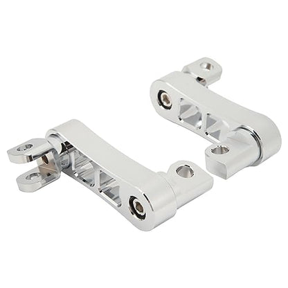 Yosoo Health Gear Aluminum Motorcycle Foot Peg Bracket, Adjustable Passenger Footpegs, 360, Universal Fit, Electroplated, Touring Motorcycle, Front and Rear