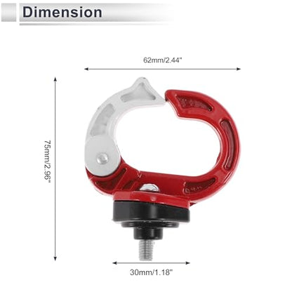 Universal Motorcycle Hanging Hook Round Shape Motorcycle Helmet Luggage Bag Holder Hanger for Scooters Bicycles Red White 1 Pc 75mm - color: Red