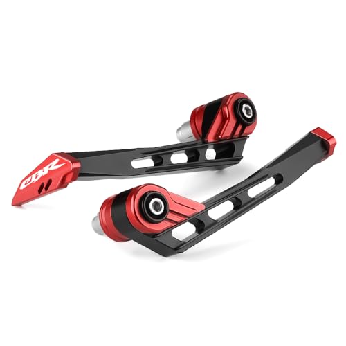 Motorcycle Brake Clutch Lever Guards Bar End Handguard Compatible with H.onda CBR 500R CBR600RR/CBR1000RR | Handlebar Protector CBR125/250R/300R Accessories (red) - color: Red