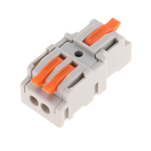 DIANN 10pcs Lever Wire Connectors 1 in 2 Out Circuit Inline Splices Electrical Wire Connector 28-12 AWG Quick Connect Splice Wire Connectors - style: 1 in 2 out