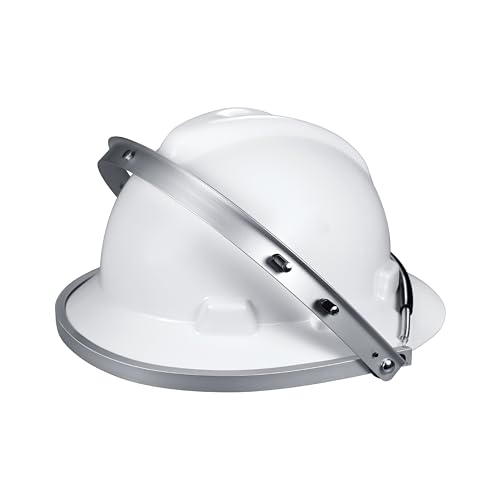 Blue Eagle AR4+FC48 Aluminum Face Shield Adapter for Full-Brim Hard Hat | Full-brim hard hat adapter | Silver aluminum bracket | Includes FC48 high impact visor