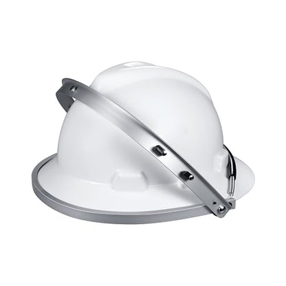 Blue Eagle AR4+FC48 Aluminum Face Shield Adapter for Full-Brim Hard Hat | Full-brim hard hat adapter | Silver aluminum bracket | Includes FC48 high impact visor