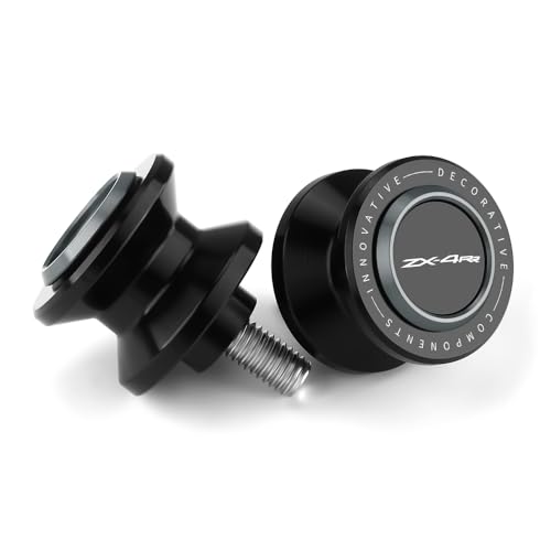 Motorcycle M8 Swingarm Spools Slider Compatible With K.awasaki ZX4RR 2023 2024 2025 2026 | Swing Arm Stand Screws Bobbins ZX-4RR ZX 4RR ZX400 Accessories (black-2) - color: black-2