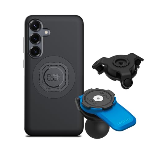 Quad Lock 1" Ball Adaptor for Motorcycle Phone Mount with Vibration Dampener and MAG Phone Case for Galaxy S25+ - size: Galaxy S25+