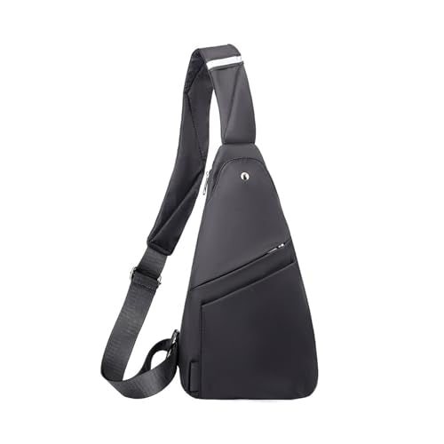 FANDARE Lightweight Sling Bag Men Chest Pack with Reflective Strips Women Versatile Motorcycle Crossbody Bags Cover Shoulder Carry Body Wallet for Hiking Running Outdoor Travel Daypacks Black - color: Black