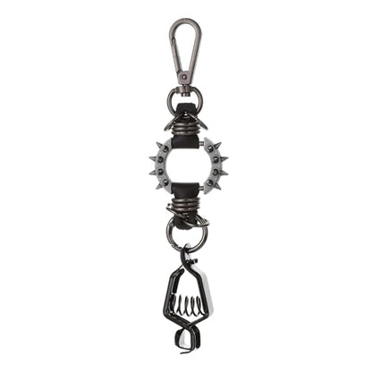 Heavy Duty Glove & Hat Clip with Carabiner, All-Metal Spring Clamp Work Glove Holder for Tool Belt, Harness, Backpack - style: Spike