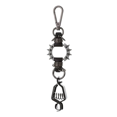 Heavy Duty Glove & Hat Clip with Carabiner, All-Metal Spring Clamp Work Glove Holder for Tool Belt, Harness, Backpack - style: Spike