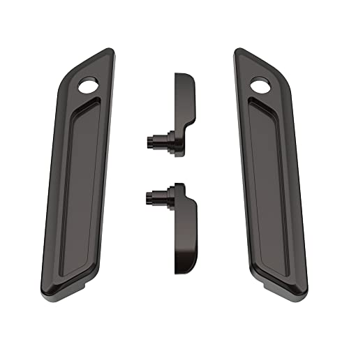 Advanblack Saddlebag Latches Covers, Lid Lifters Levers Fit for 2014+ Harley Touring Hard Saddlebags - Black Jack Metallic - color: Black Jack Metallic