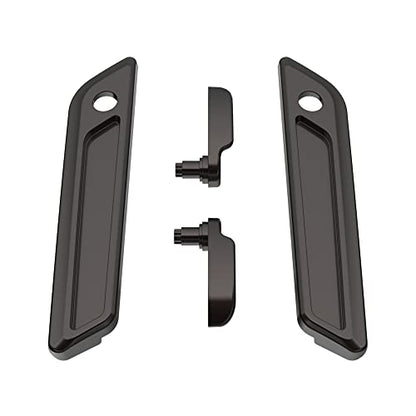 Advanblack Saddlebag Latches Covers, Lid Lifters Levers Fit for 2014+ Harley Touring Hard Saddlebags - Black Jack Metallic - color: Black Jack Metallic
