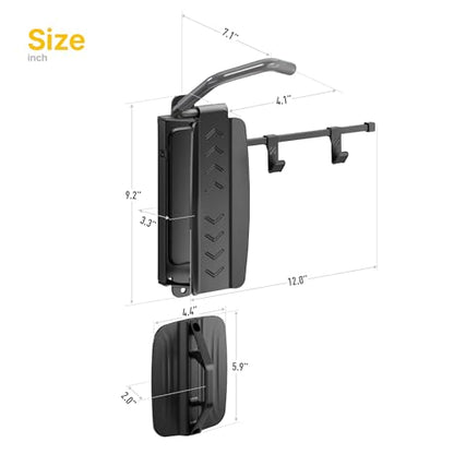 monTEK Swivel Bike Wall Mount, Bike Hangers for Garage, Bike Wall Mount with Two Extra Storage Hooks, Bike Hanger Wall Mount for Space Saving, Bike Rack Garage Holds Up to 77 lbs - style: 1-Pack with 2 Storage Hooks