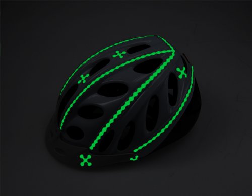 RydeSafe Reflective Decals - Hexagon Kit - Large - color: Green