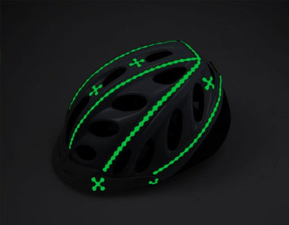 RydeSafe Reflective Decals - Hexagon Kit - Large - color: Green