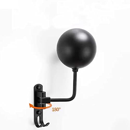 Motorcycle Helmet Rack,Helmet Holder for Bike，Helmet Holder Wall Mount 180 Degree Rotation Helmet Hanger with 2 Hooks for Motorcycle Bike Coats, Caps, Baseballs, Rugby Helmet