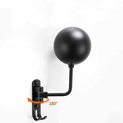 Motorcycle Helmet Rack,Helmet Holder for Bike，Helmet Holder Wall Mount 180 Degree Rotation Helmet Hanger with 2 Hooks for Motorcycle Bike Coats, Caps, Baseballs, Rugby Helmet